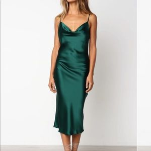 Petal and Pup | Dark green slip dress